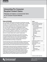 Interpreting Pre-Consumer Recycled Content Claims