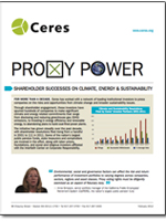 Proxy Power: Shareholder Successes on Climate, Energy & Sustainability