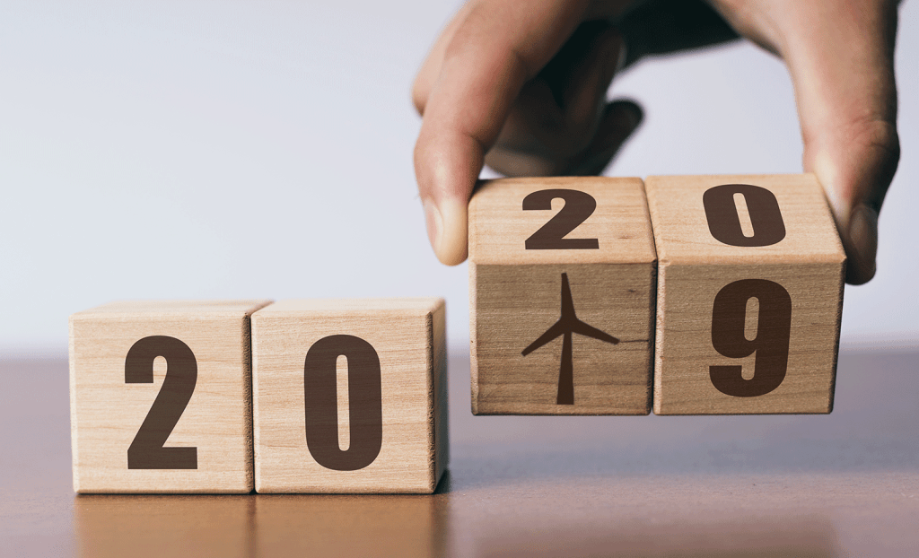 blocks that say 2019 turning over into 2020