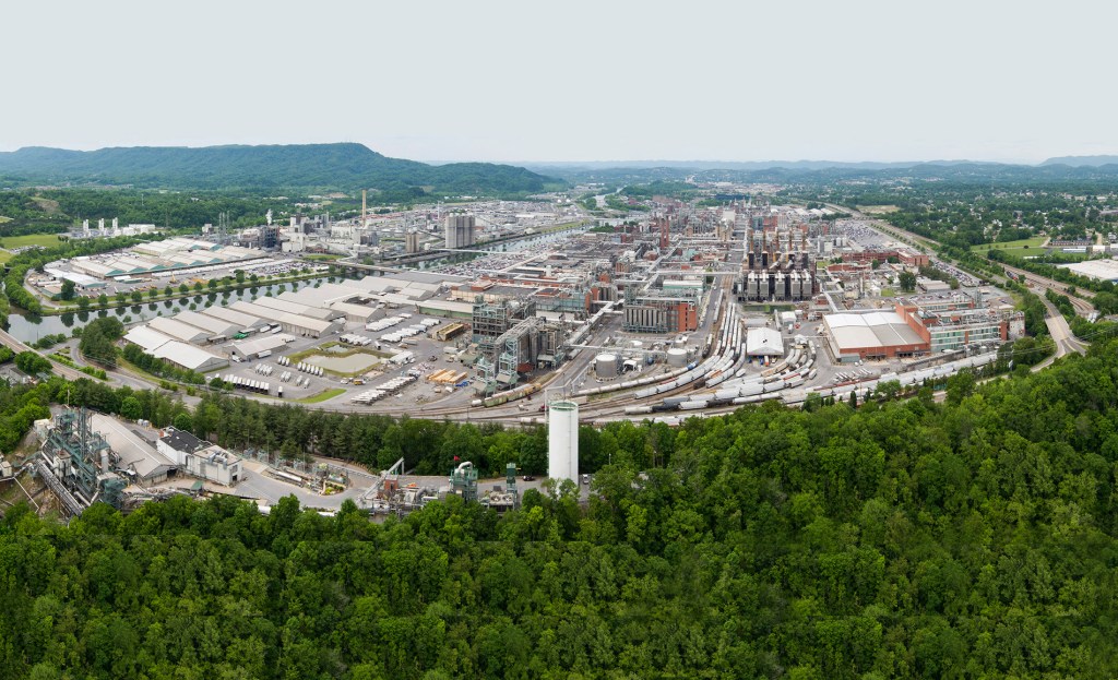 An aerial view of Eastman's Kingsport