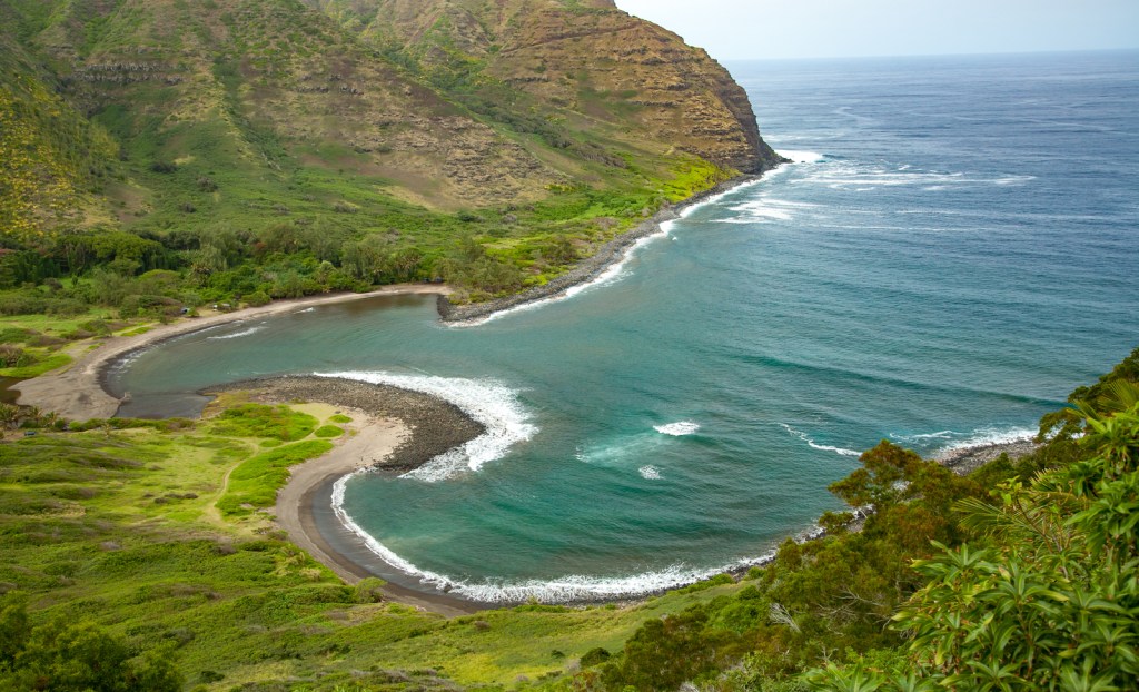 An inlet on the island of Moloka'i
