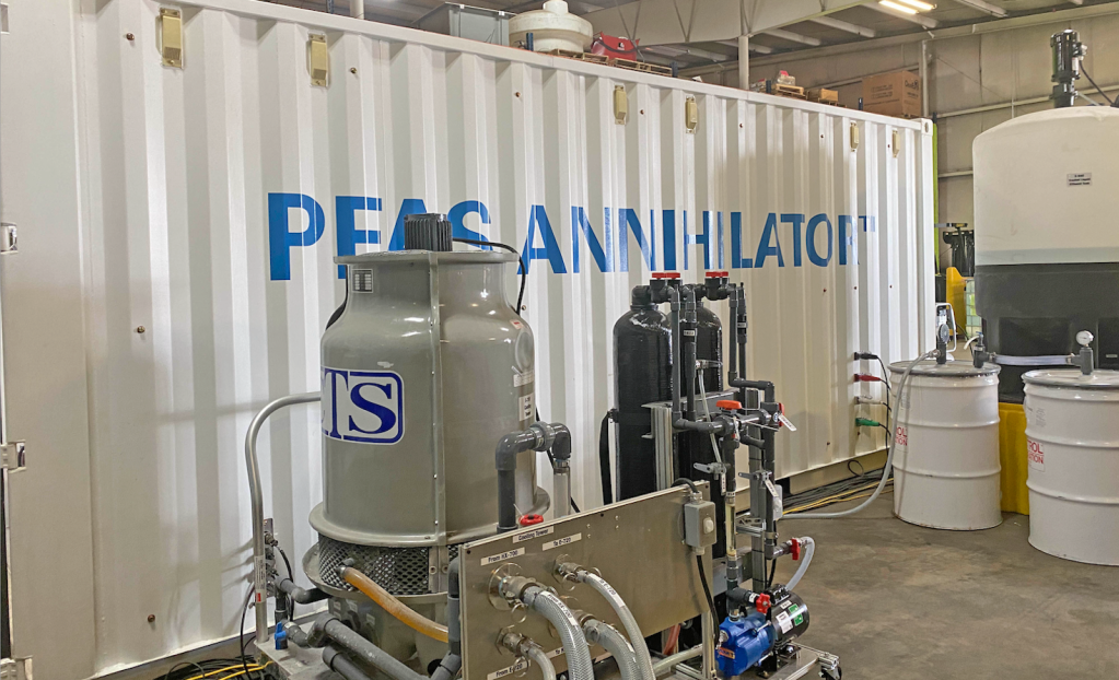 Revive Environmental's PFAS Annihilator technology fits into a shipping container.