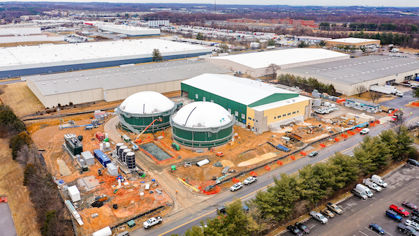 Aerial photograph of Bioenergy Devco’s new anaerobic digester in Jessup