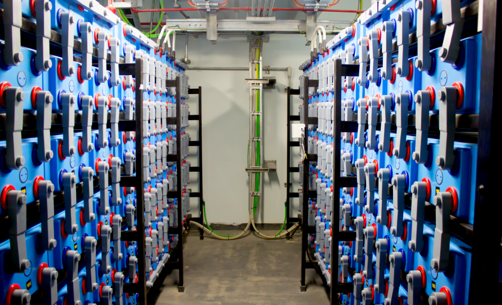 view of a battery room