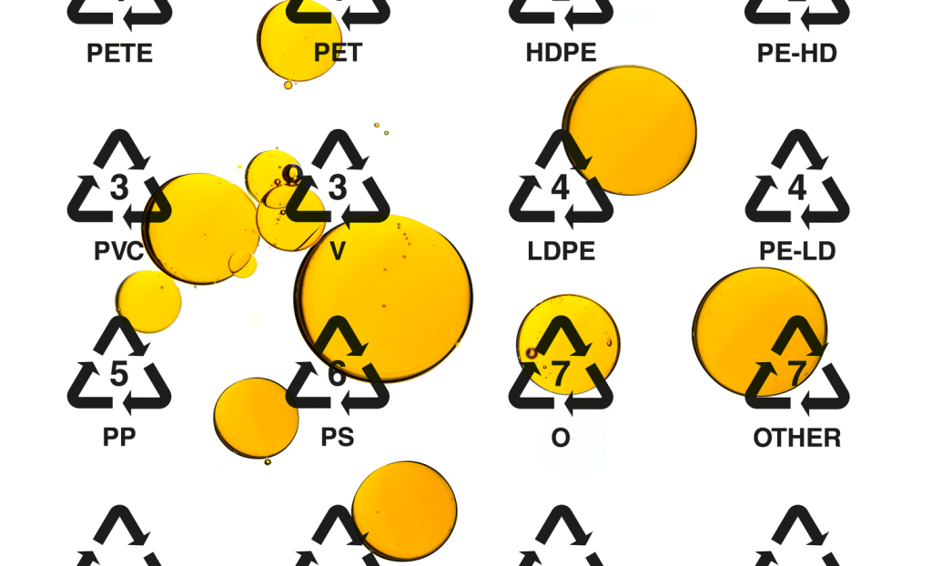 chemical recycling and oil drops