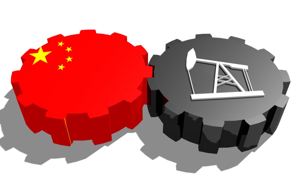 china and oil on gears