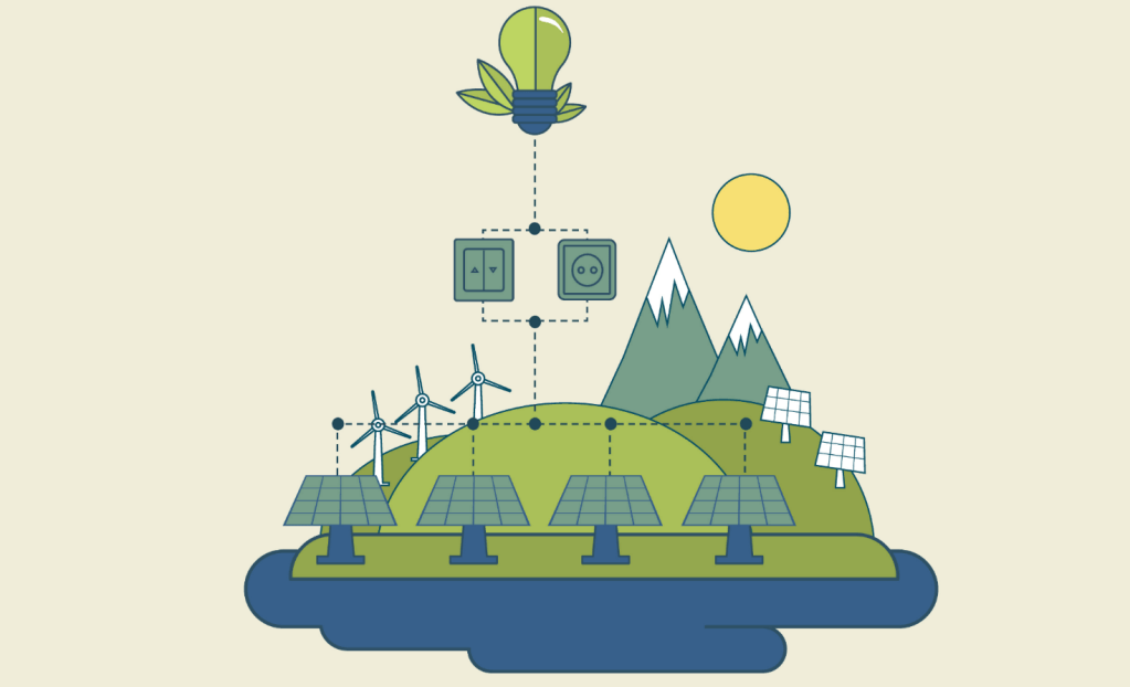 Illustration of clean energy