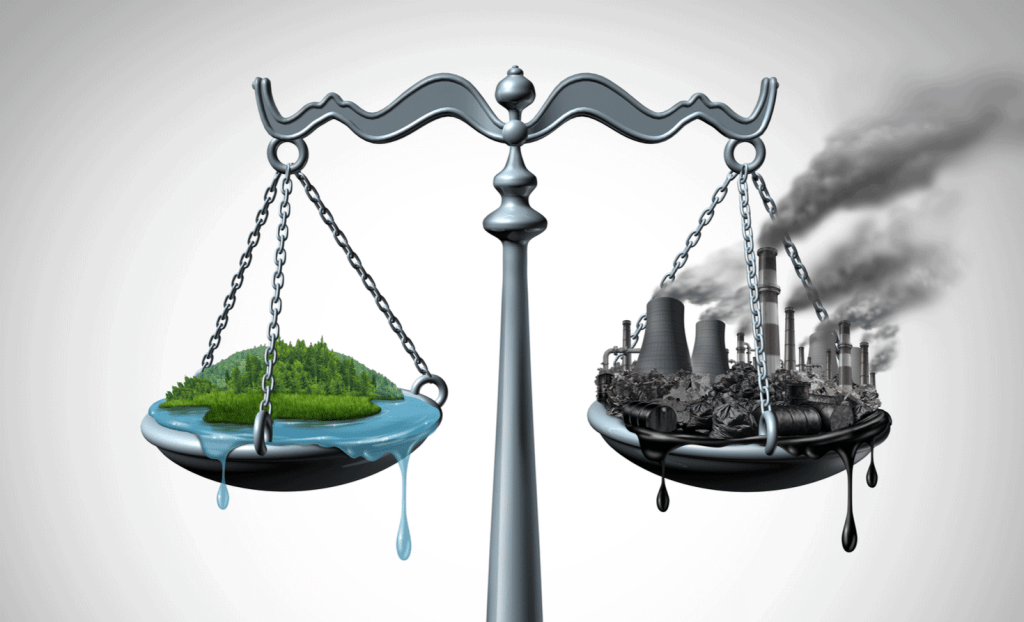 Healthy climate and Unhealthy climate on a scale