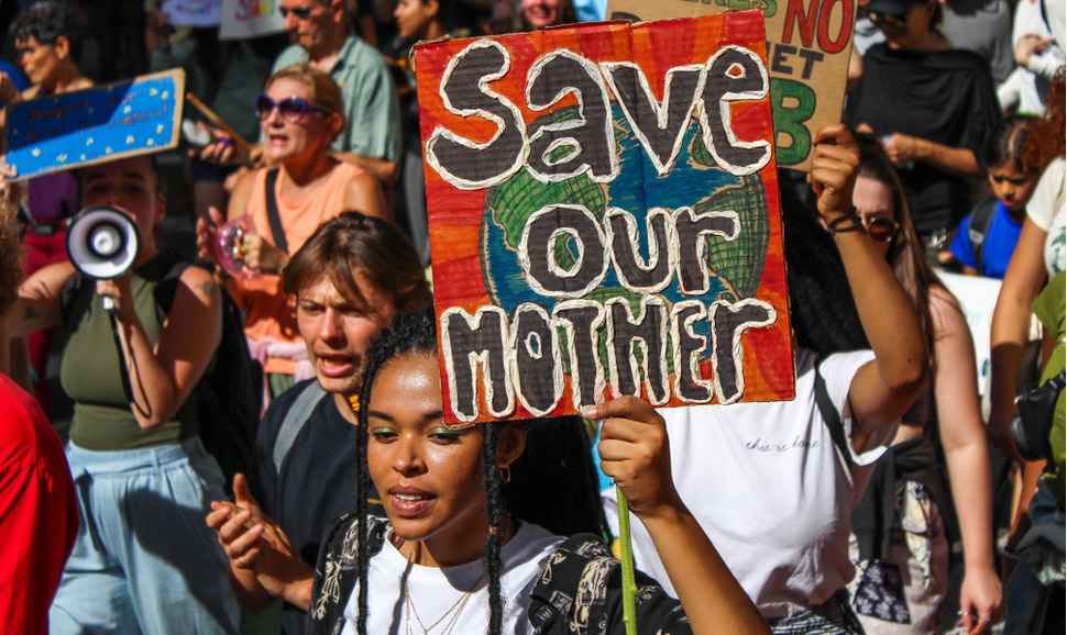 People march at Global Climate Strike