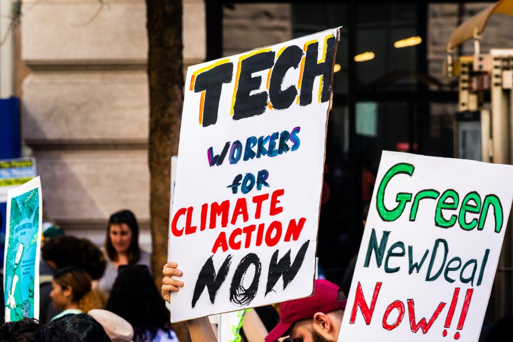 Tech workers protest for climate action