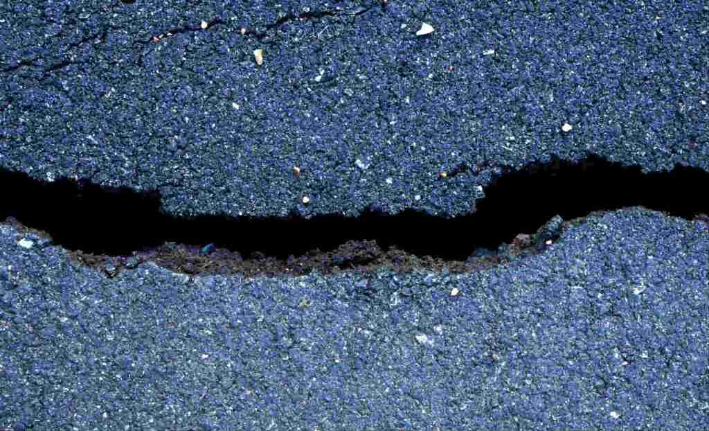 Crack in road