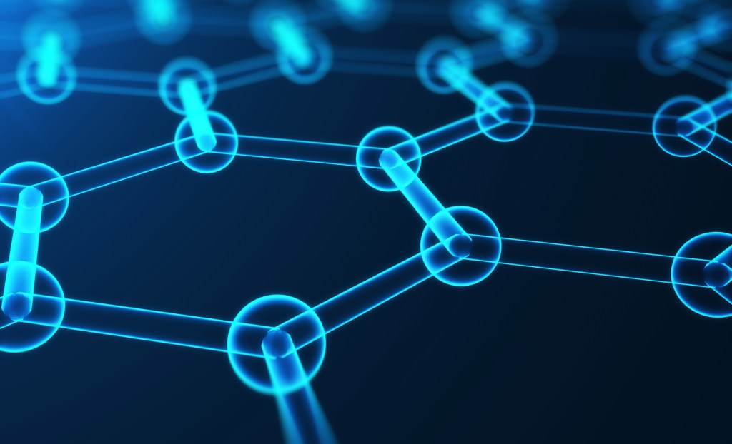 Illustration of graphene molecule.