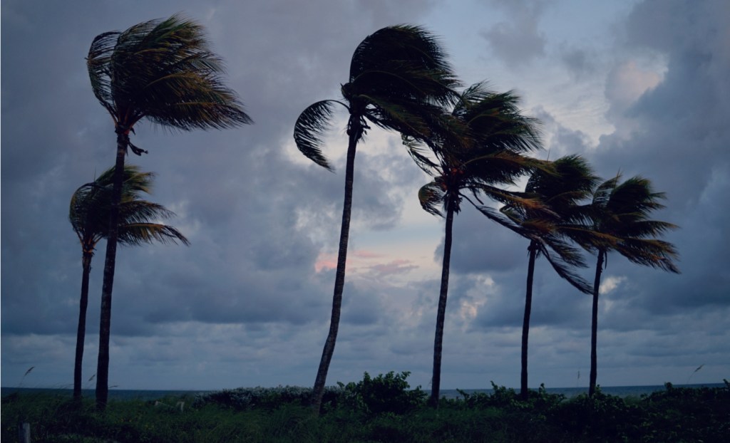 hurricane on beach