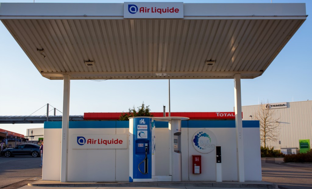 A hydrogen filling station in Germany.