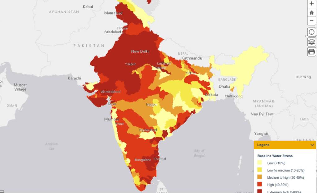 Detail from WRI's new India Water Tool 2.0