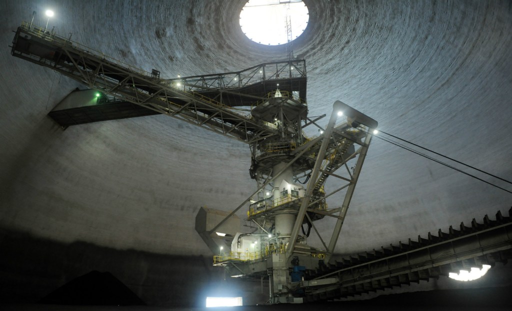 The lignite dome at the Mississippi County's Kemper County energy facility.