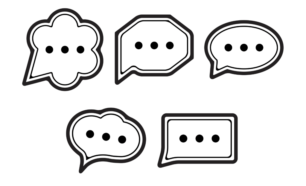 Graphic of cartoon speech bubbles