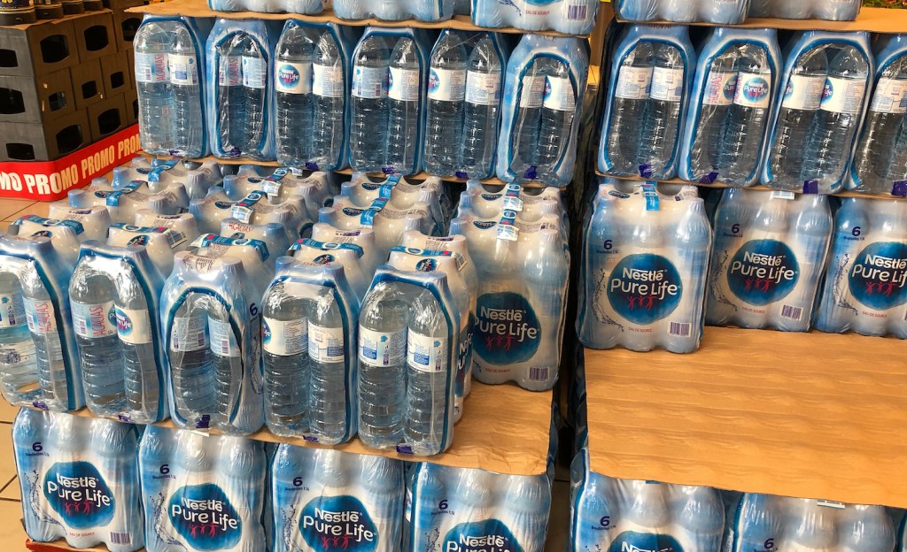 Nestlé water in a Luxembourg supermarket in 2018. Source: Shutterstock/Weho