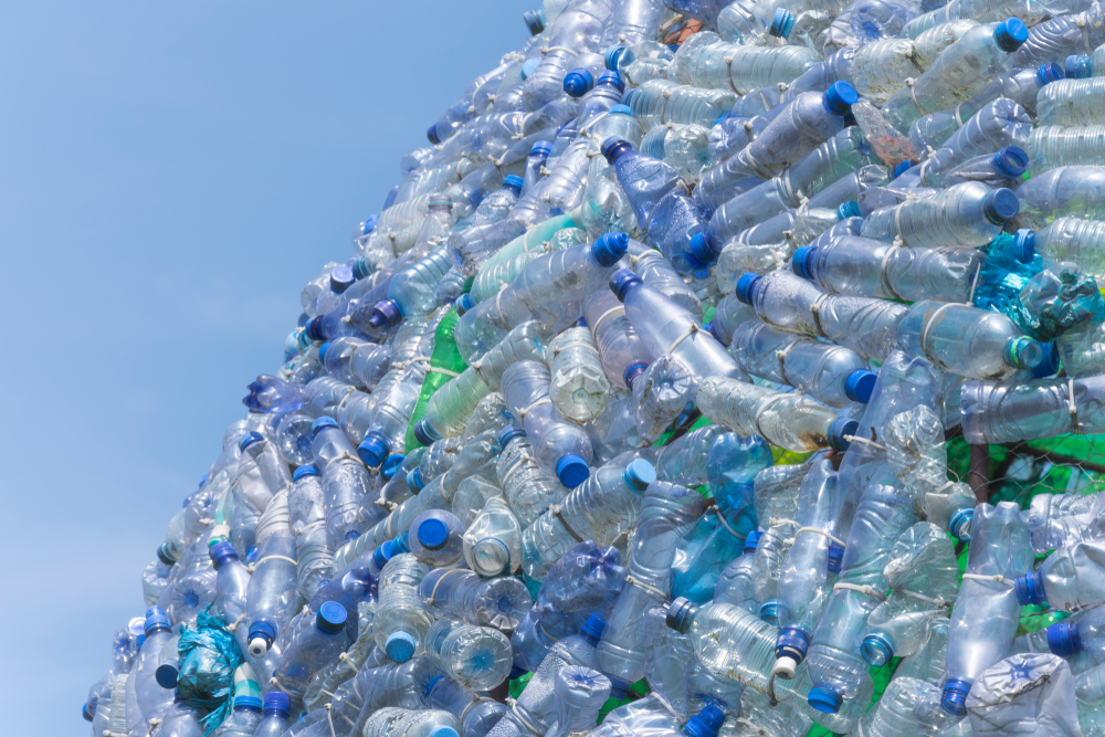 Pile of plastic bottles