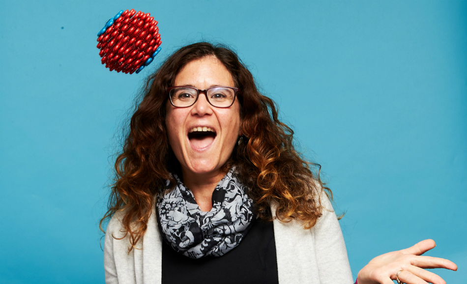 CEO Rachael Miller juggling a Cora Ball