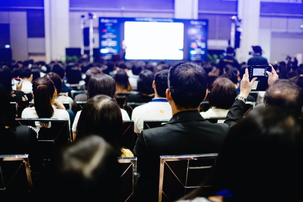 Audience at a shareholder meeting