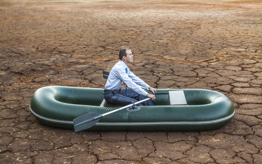 boat on dry land