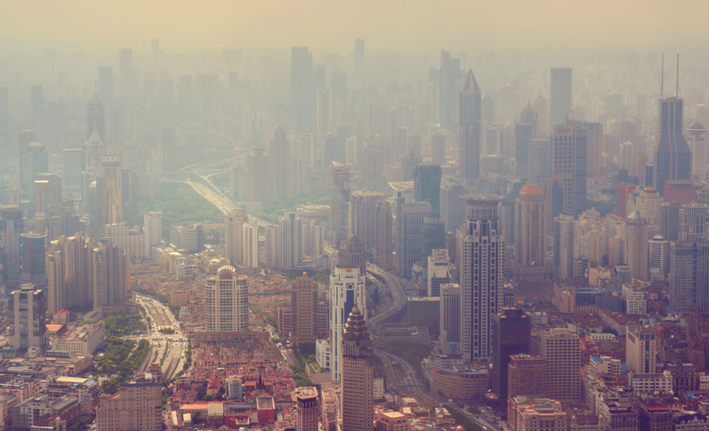 smog in Shanghai