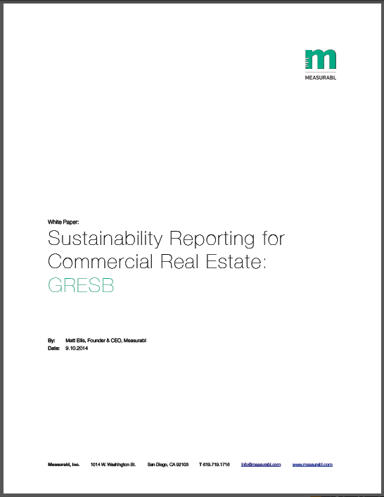 Sustainability Reporting for Commercial Real Estate: GRESB