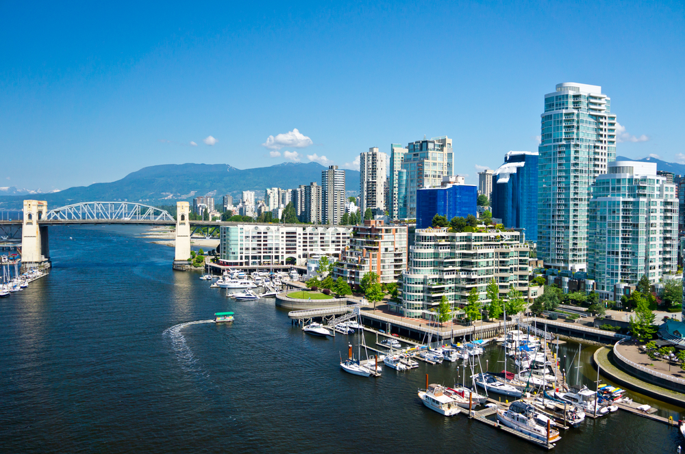 View of the skyline in Downtown Vancouver