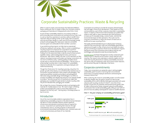 Corporate Sustainability Practices: Waste & Recycling