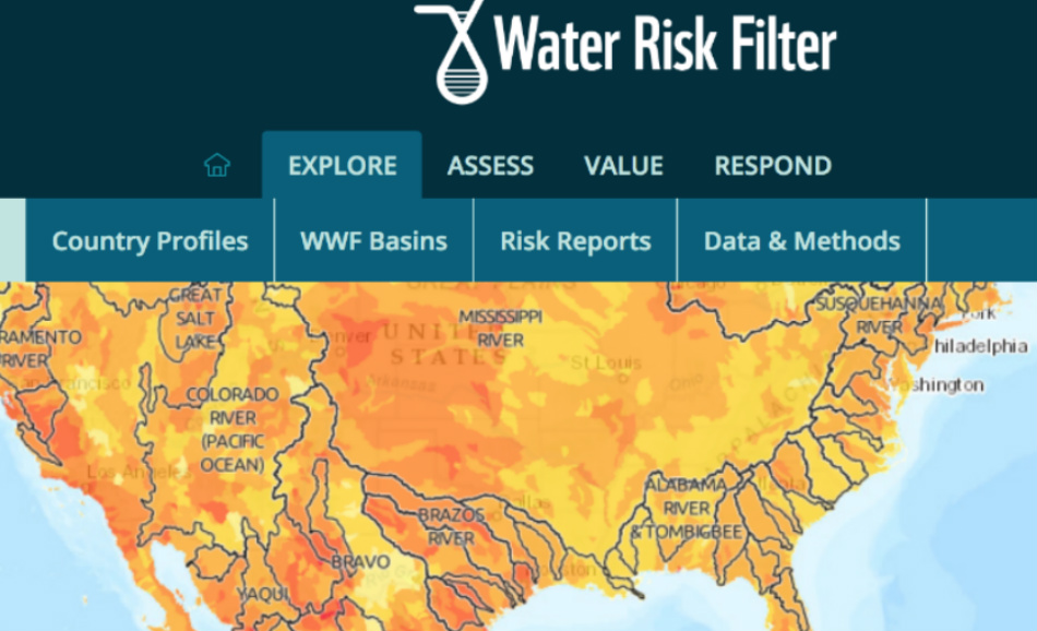 A general view of U.S. water risk: WWF Water Risk Filter