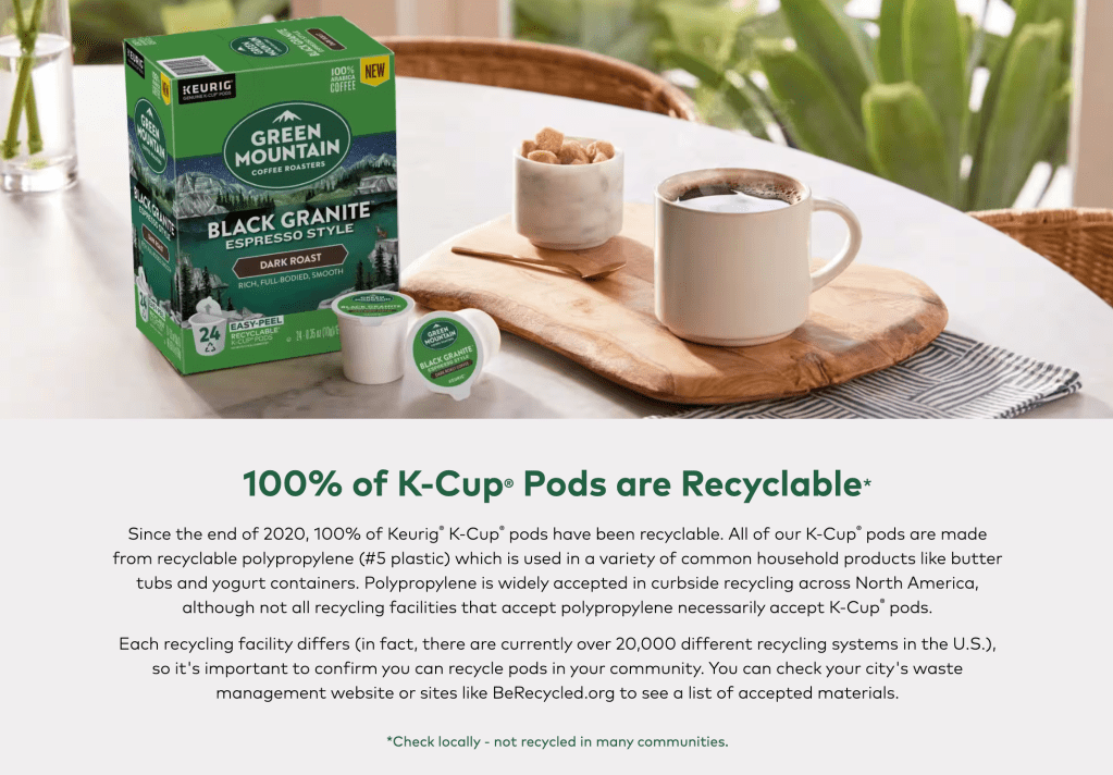 Keurig pod recycling hotsell