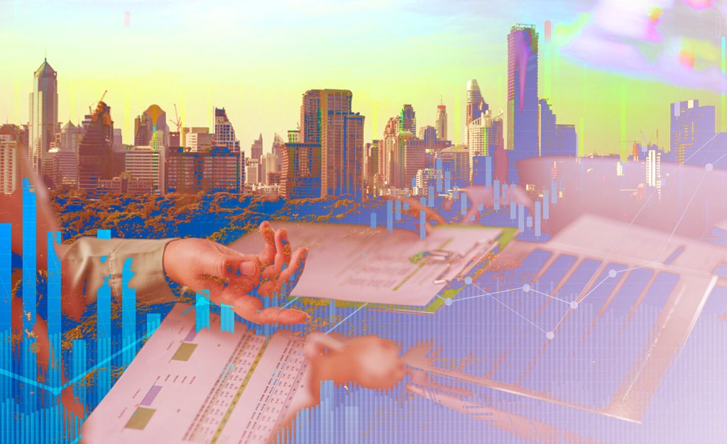 Abstract view of finger lifting ESG metrics.