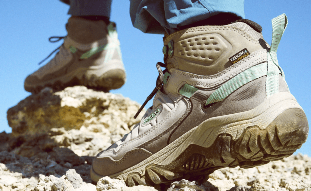 A boot featuring Keen Fusion design that eliminates the need for toxic glues.