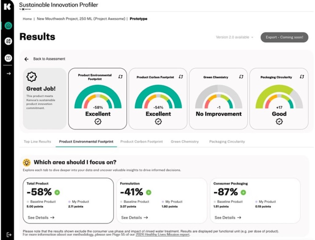 Image showing tool used to assess sustainability metrics.
