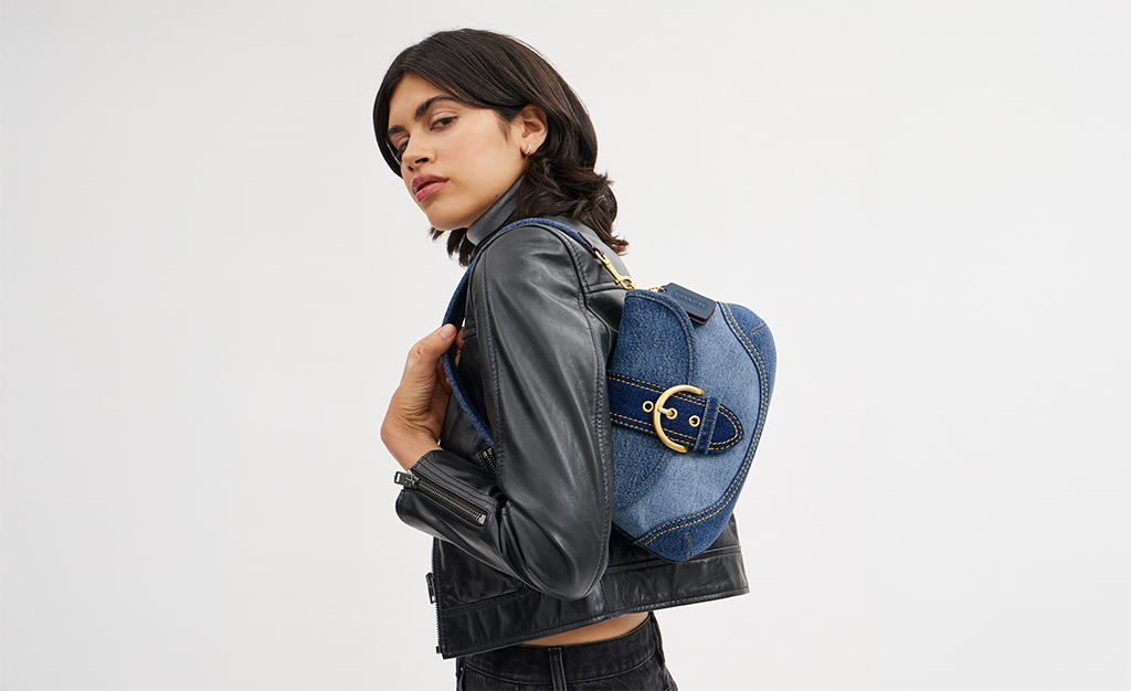 Coach's repurposed denim Soho bag.