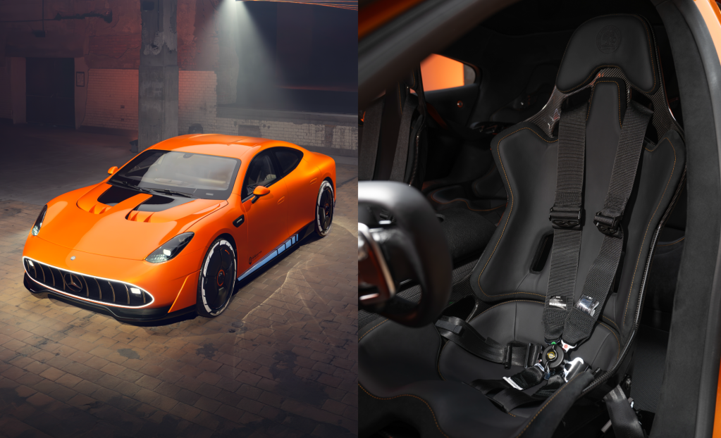 The superfast Mercedes Concept AMG GT XX concept car features seats with Modern Meadow's synthetic, Nappa-like leather.