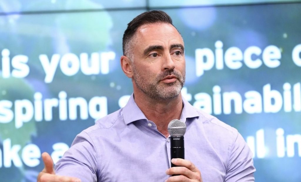 Person addressing an audience