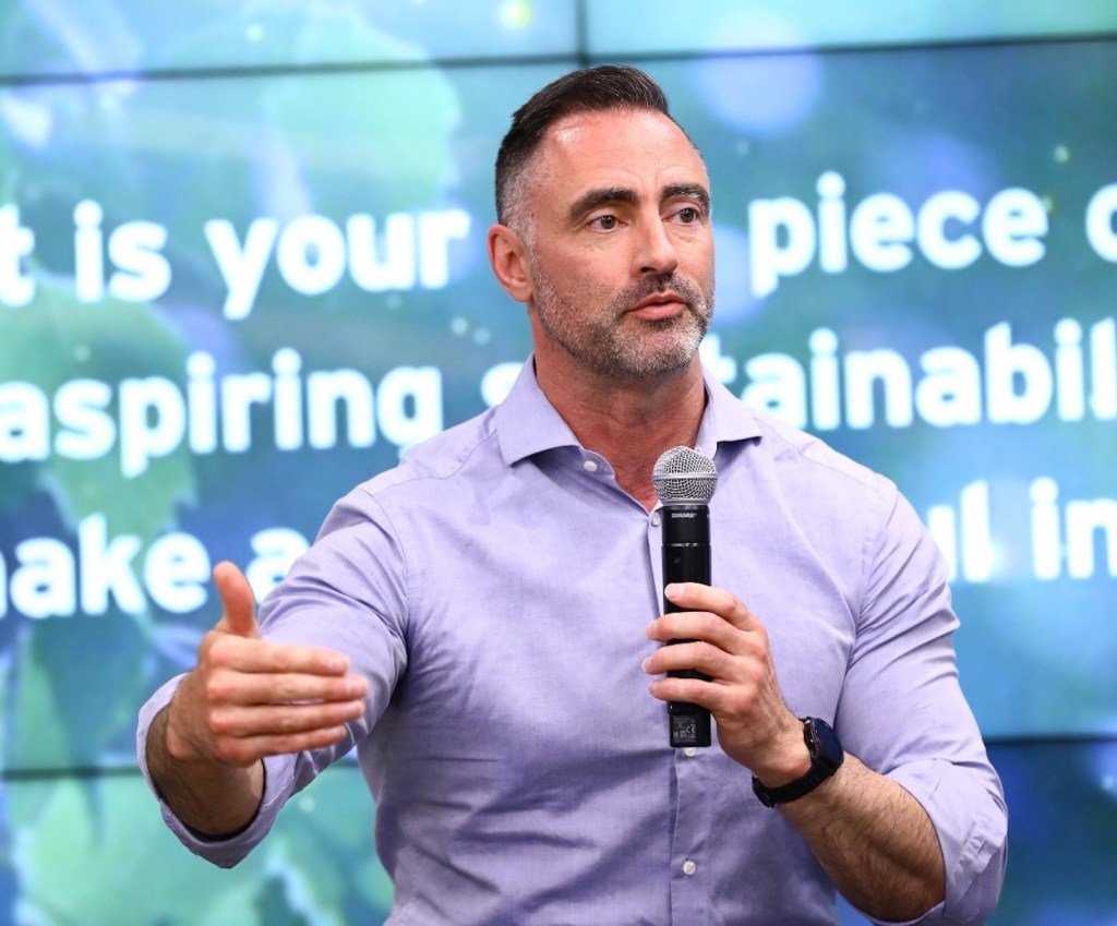 Person addressing an audience