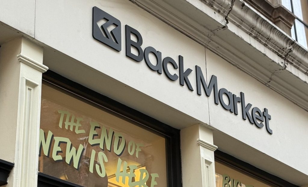 Sign on a retail store.