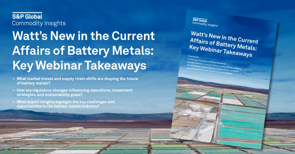 Watt’s New in the Current Affairs of Battery Metals: Key Webinar Takeaways