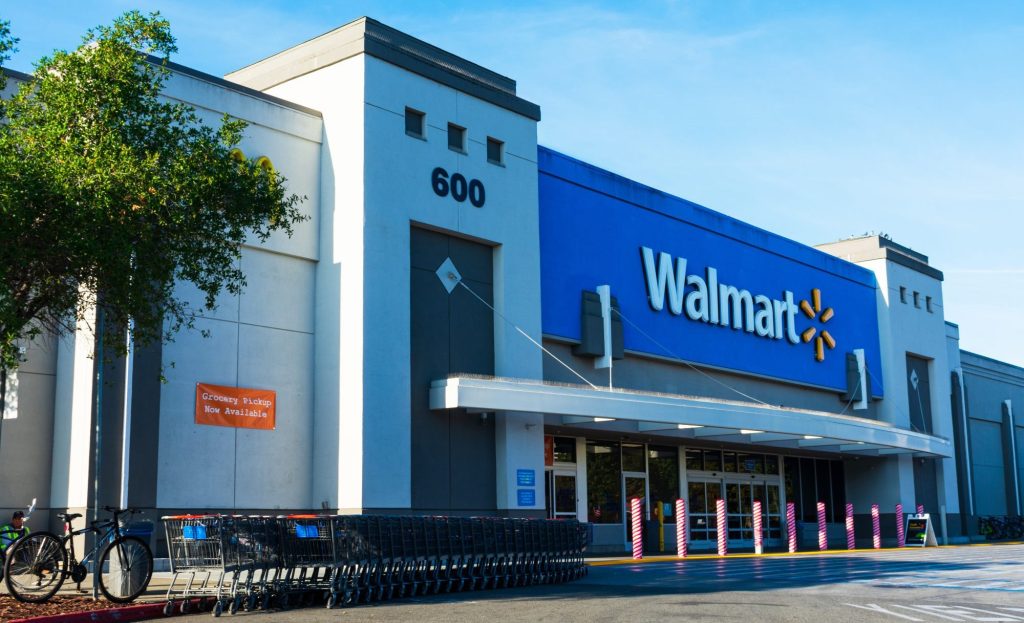 Outside of Walmart store in Mountain View, California.