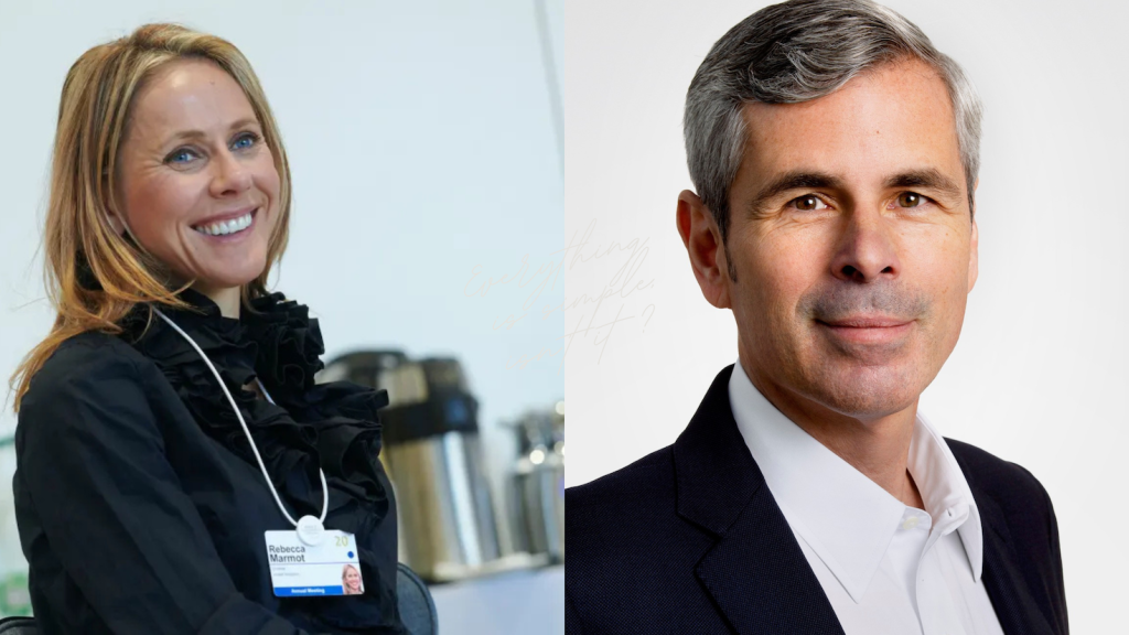 Portrait of man and woman side by side