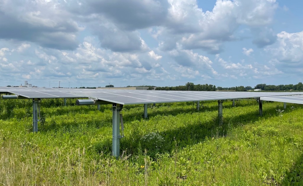 A solar installation by Pivot Energy in Kankakee, Illinois.