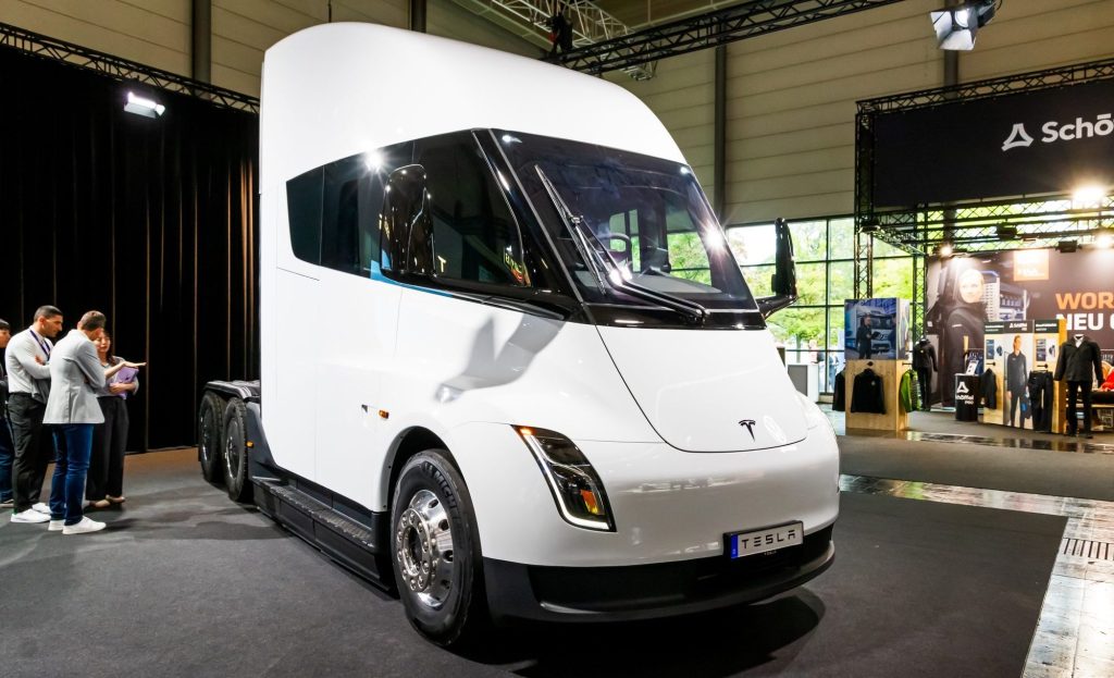 Tesla Semi electric truck at the Hannover IAA Transportation Motor Show.