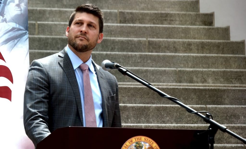 Florida attorney general James Uthmeier attending a National Day of Prayer event in 2025.
