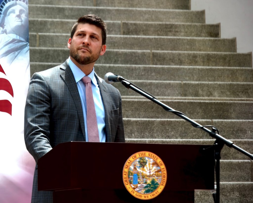 Florida attorney general James Uthmeier attending a National Day of Prayer event in 2025.
